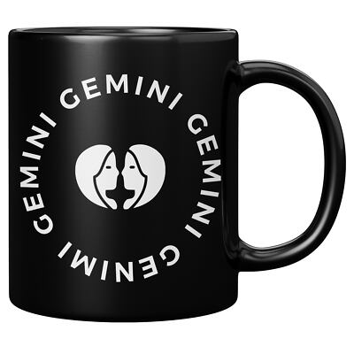 Gemini Black Mug