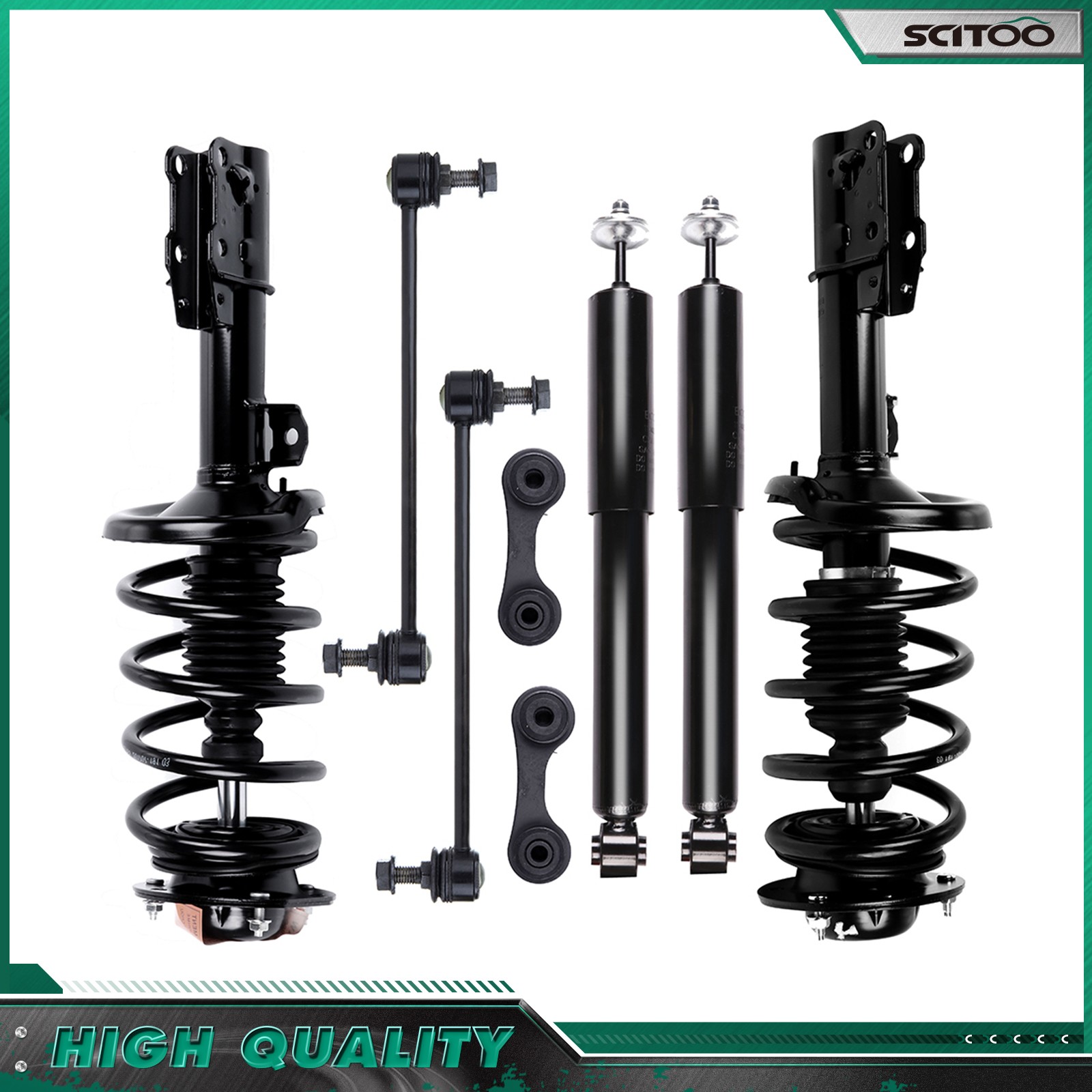 D Fits 2004-2012 Chevrolet Malibu Front Rear Struts Shocks