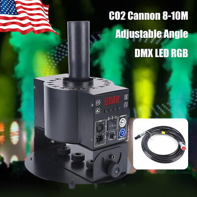 CO2 Jet Cannon Machine RGB DMX Haze Machine LED Hose For Party Effect Disco DJ 