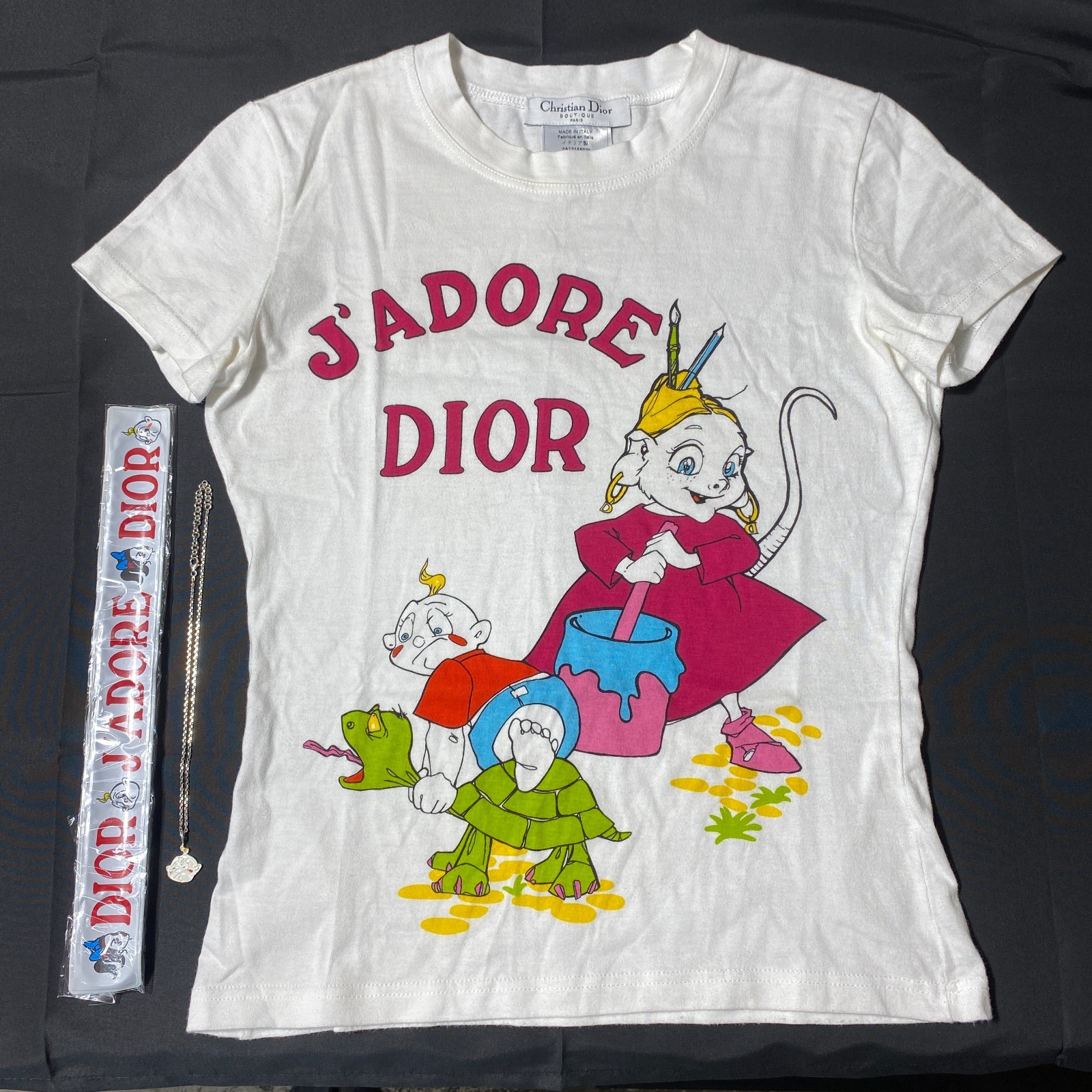 Christian Dior J'ADORE DIOR T-Shirt Set 2002 SS Cartoon Logo