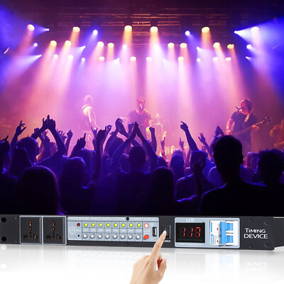 Black Audio Power Conditioning Digital Voltmeter USB Surge Protector 6000W 30a