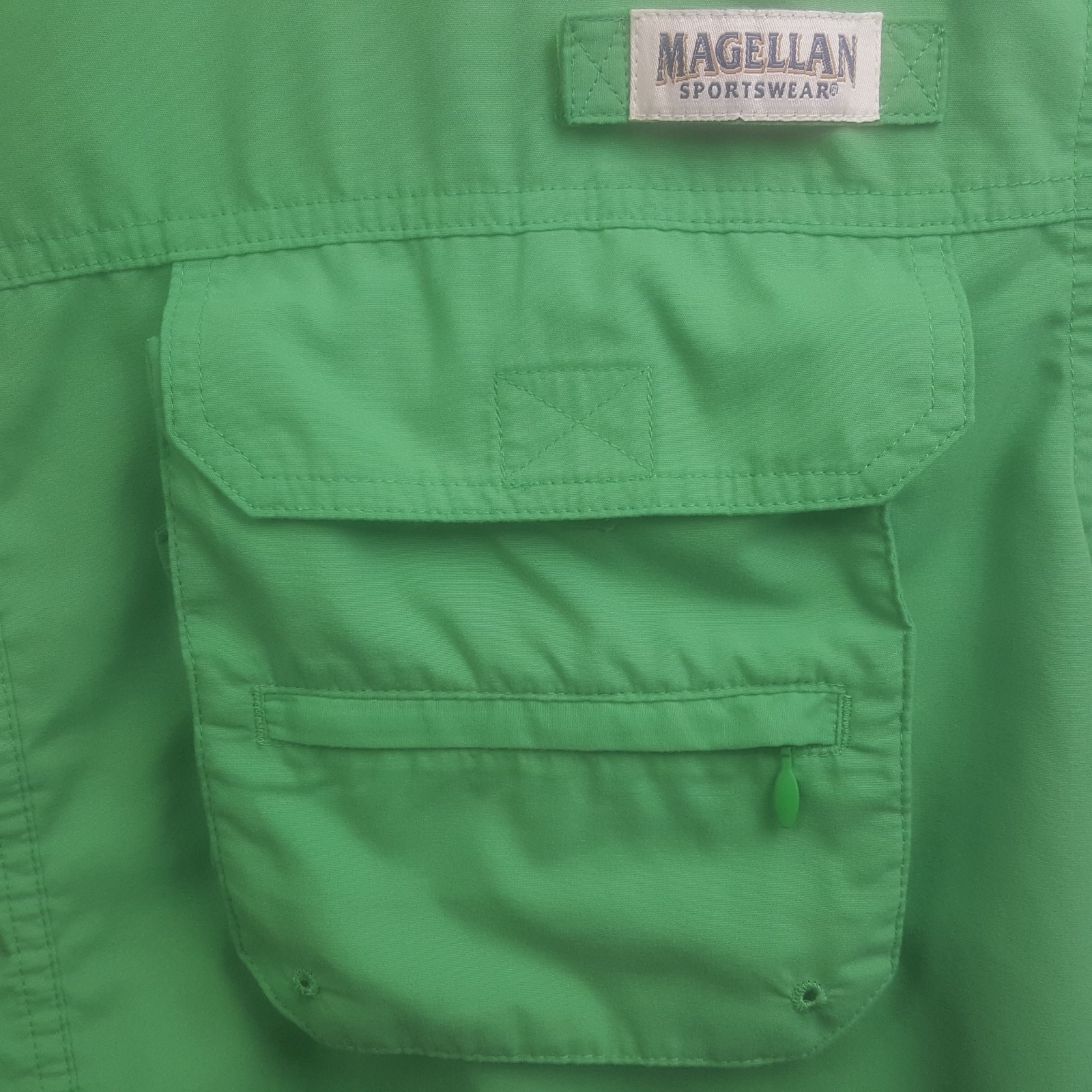 Mens Magellan Long Sleeve Fishing Shirt Green Size XL