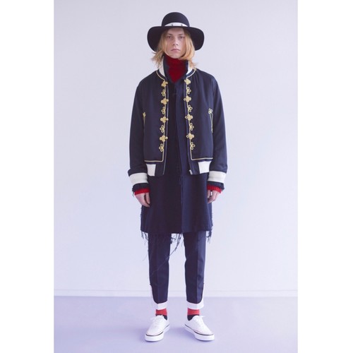 Pre-owned Undercover John  Men's Long Wool Coat Retail: $780 (nwt) In Blue
