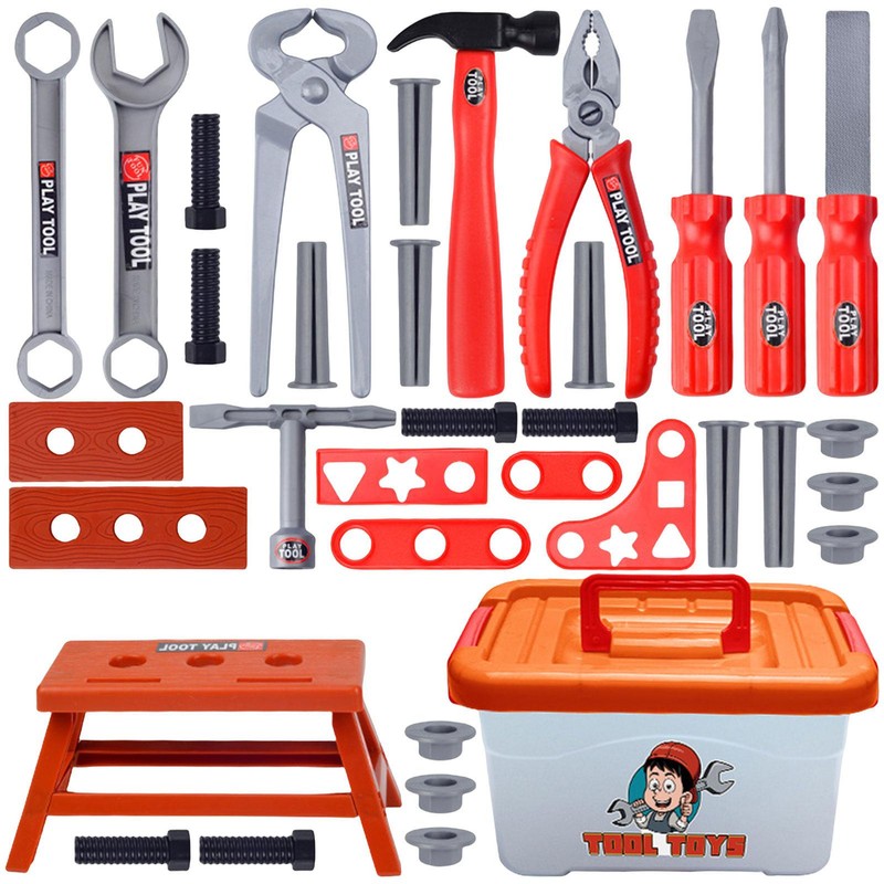 39PC Kids Tool Set With Electric Toy Drill For Kids Toddler Tool Set Low Price