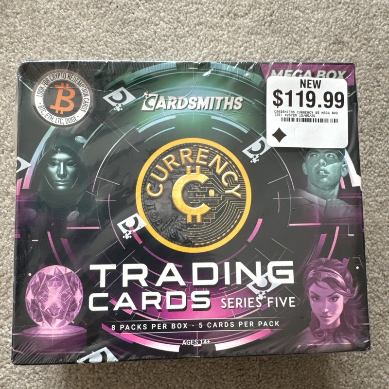 CARDSMITHS CRYPTO CURRENCY SERIES 5 TRADING CARDS MEGA BOX 8