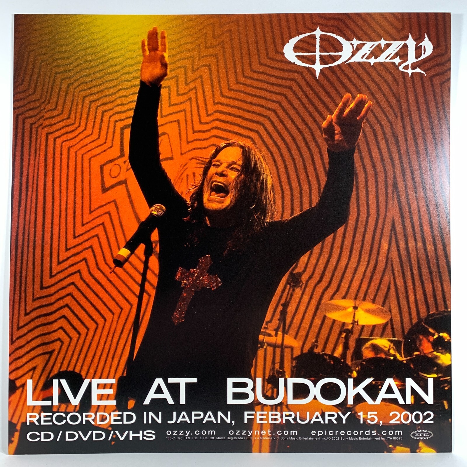 OZZY OSBOURNE Live At Budokan Japan ORIG 12x12 PROMO Album