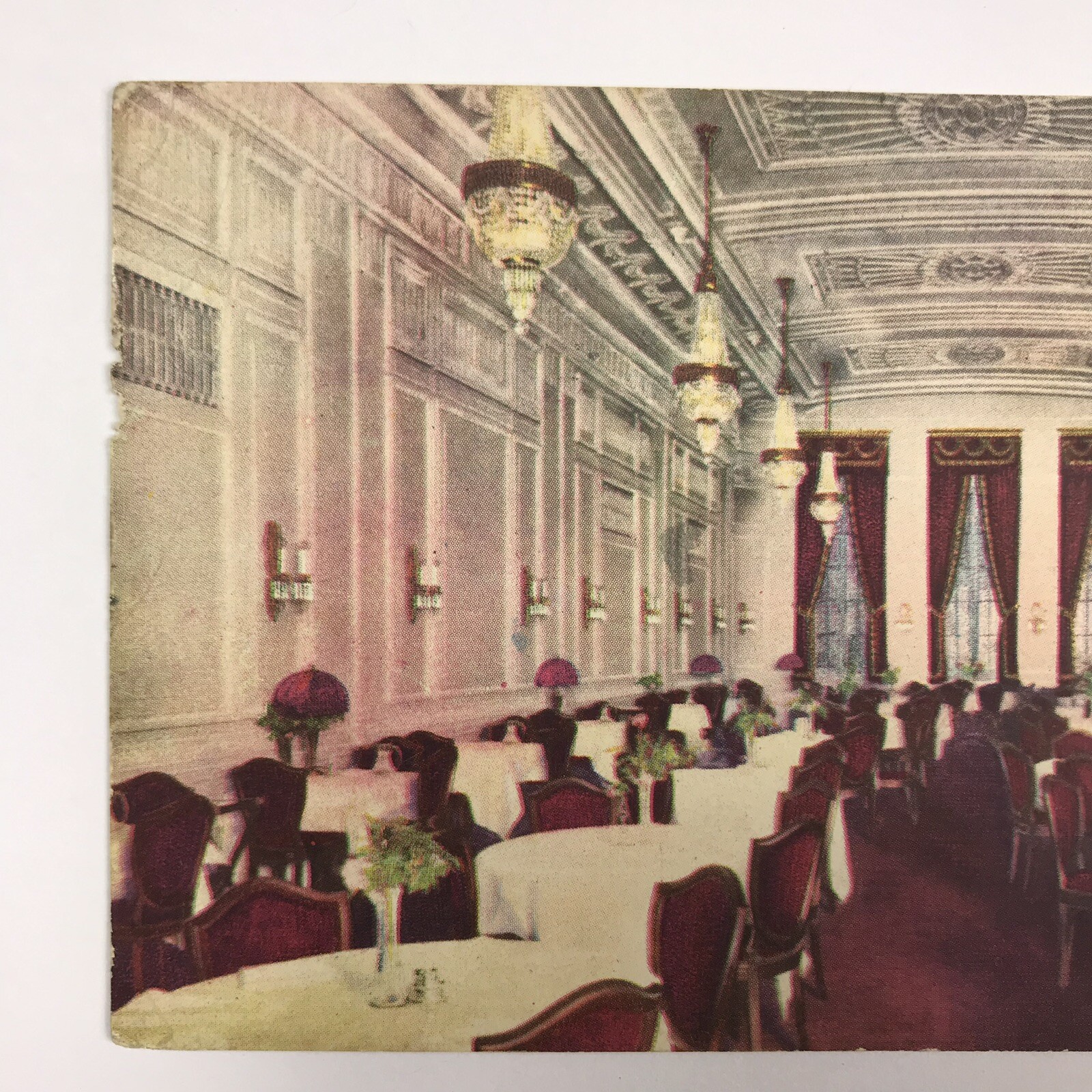 1900's 1910's Crystal Dining Room Inside Hotel Benson Portland Oregon Postcard