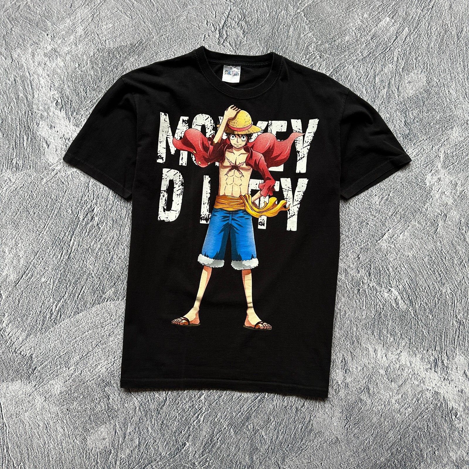 🔥Vintage 90s One Piece Anime Japanes T-Shirt Black Big