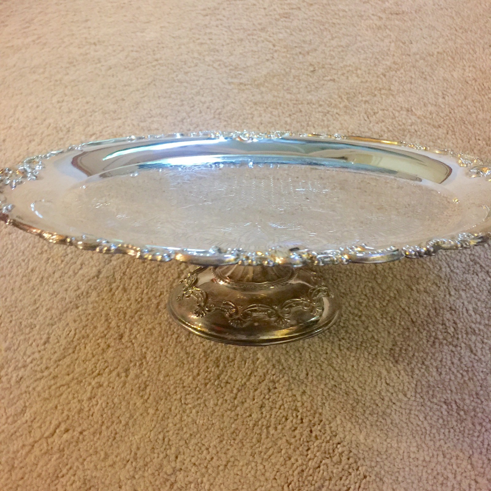 Silver Plate Cake Stand Godinger 1991 $18 99