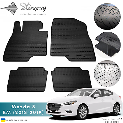 Car Floor Mats for Mazda 3 BM 2013 2019 All Weather Rubber Set of