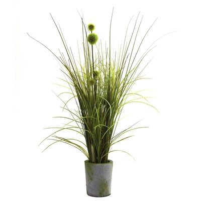 26'' Grass & Dandelion w/Cement Planter