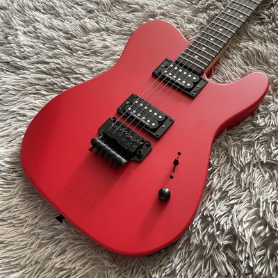 6 String Matte Red TL Electric Guitar Solid Body Basswood Body HH Pickup Black