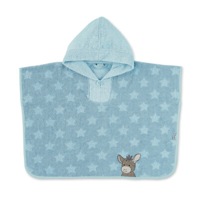 Sterntaler Badeponcho Emmi blau Sterne mit Name bestickt/personalisiert