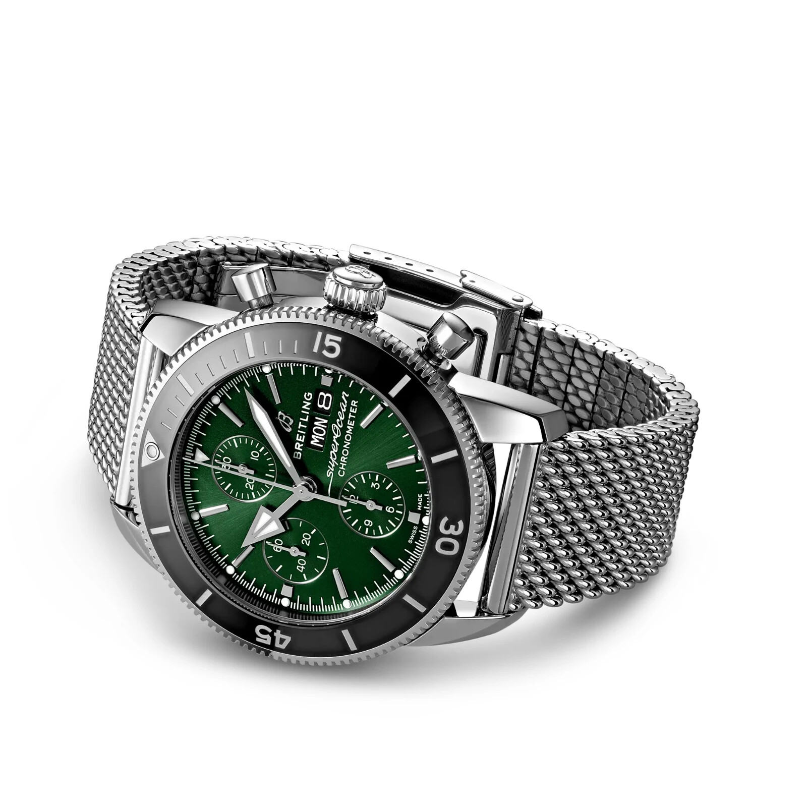Pre-owned Breitling Superocean Heritage Chronograph 44 Green Dial A13313121l1a1