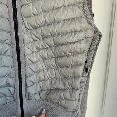 Pre-owned Canada Goose Hybridge Knit Jacket Black Label Wool Knit Down-filled Sz Xl In Gray
