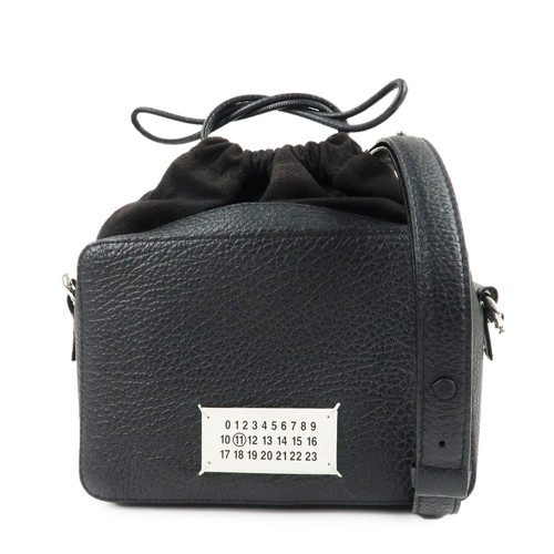 バッグ maison margiela 5ac camera bag Auth Maison Margiela Leather Canvas 5AC Camera Bag Black