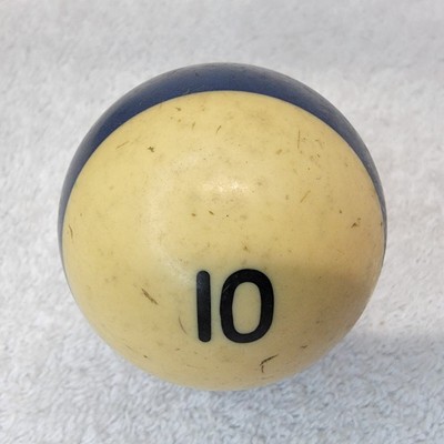 VTG Replacement Billiard Pool Ball 2 1/4'' Diameter Number 10 STRIPED BLUE STRIPE