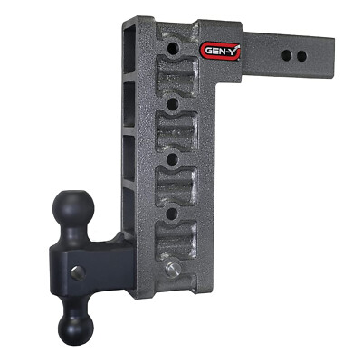 Gen-Y Hitch Mega Duty 12'' Drop 2.5'' Shank Receiver 21K 3K TW w/ Versa-Ball Mount