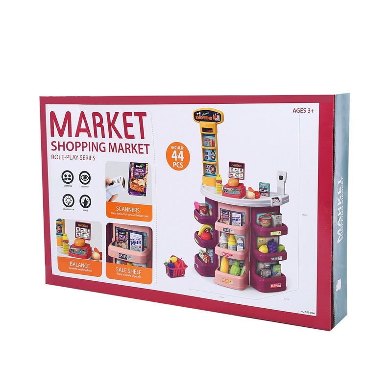 Supermarket Playset for Kids Grocery Store Pretend Play Role Market Stall USA~