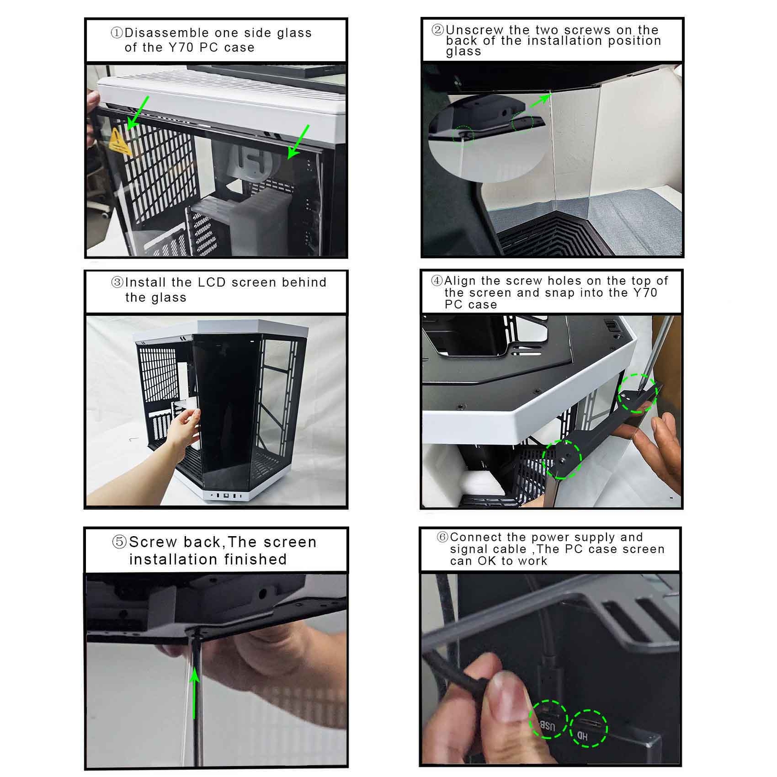14.5 in Touch Black LCD Monitor For PC Case DIY Y70 Aida64 CPU GPU
