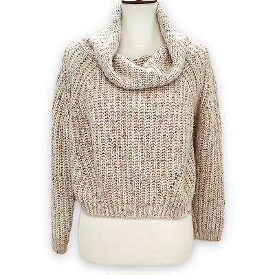 Cream colored cowl neck deals sweater