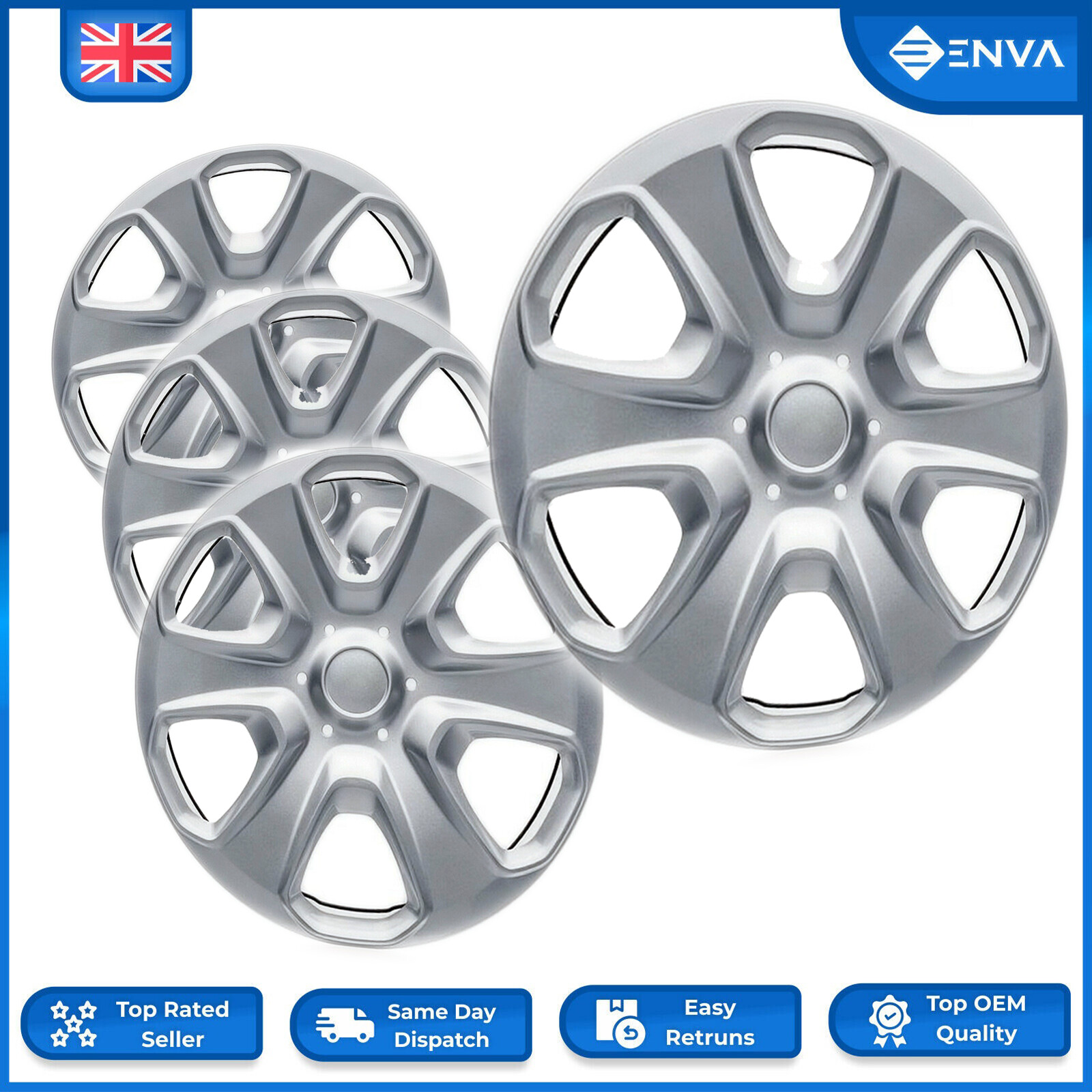 For Ford Transit Courier 4X 15" INCH Wheel Trim Hub Cap Cover 2014 On 1746251