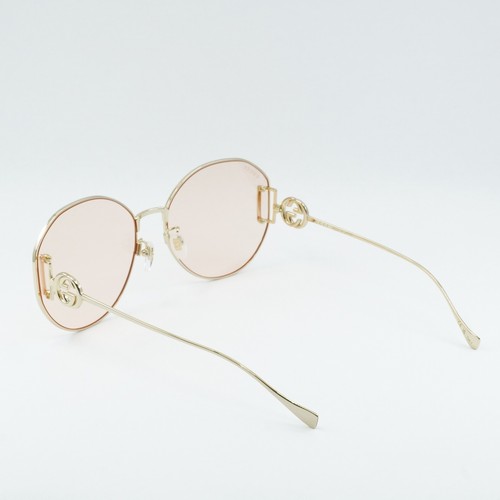 Pre-owned Gucci Gg1206sa 004 Gold/pink 63-18-140 Sunglasses Authentic