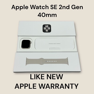 Apple Watch SE 2nd Gen. 40mm Aluminum Case with S/M Sport Band - Starlight (GPS)