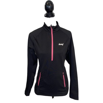 BALEAF  New  Pullover 1/4 Zip Fleece Long Slve Black Sweater Mock Neck