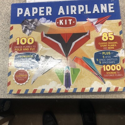 Paper Airplane Kit UFOs Space Shuttles Stunt Planes Stickers & More New Sealed