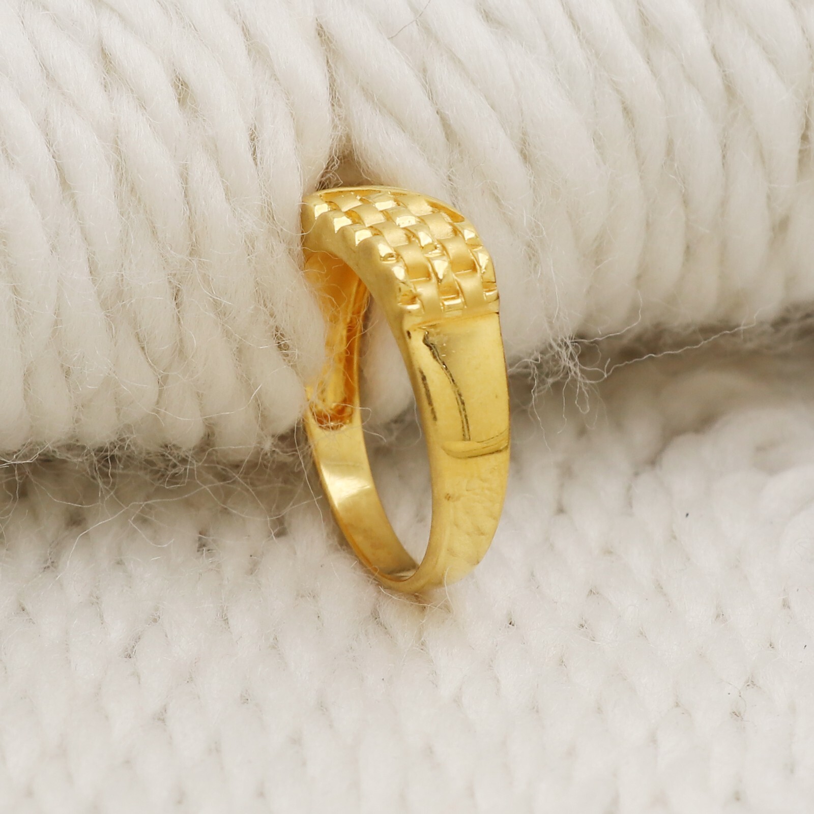 22k Yellow Gold Ring, 22K916 Fine Gold Handmade Ring for unisex or