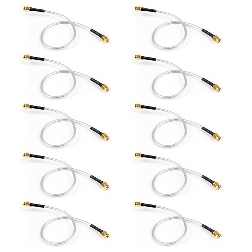 10Pcs SMA Male to SMA Male RF Extension Coax Pigtail SemiRigid Cable RG402 GER