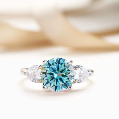 JoyceJelly Luxus 3CT D Farbe Moissanite Ringe Classic 4 Prong 925 SterlingSilber
