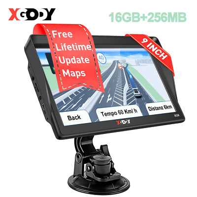 XGODY 9 Inch Car Truck GPS Navigation 8GB Touch Screen USA Maps Spoken Direction