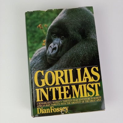 Gorillas in the Mist by Dian Fossey Hardcover Dust Jacket 1983 Great Apes Vtg