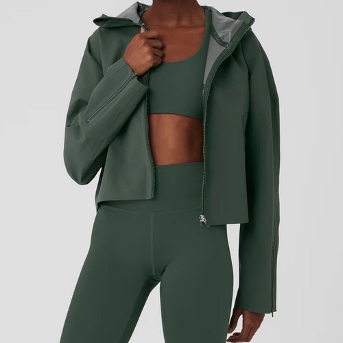 Alo Yoga Rain Or Shine Jacket Dark Cactus S | eBay Alo Yoga Rain Or Shine Jacket Dark Cactus S | eBay