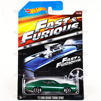 Hot Wheels 72 FORD GRAND TORINO SPORT #04 green - Fast & Furious - HW 1:64 CJL33