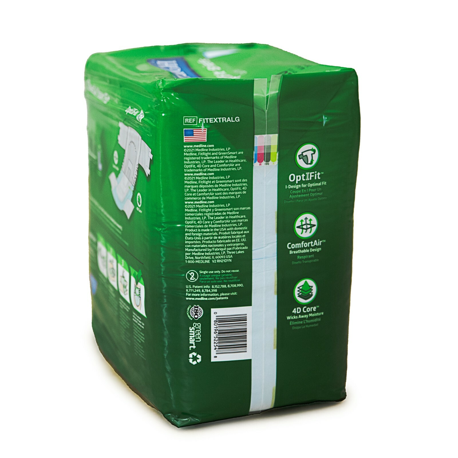 Brief Tab L New Medline Fitright Extra Incontinence Adult Diaper