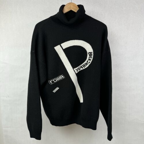 Gosha Rubchinskiy AW16 Turtleneck LOGO Sweatshirt L Very RARE BOX SIZE Gosha Rubchinskiy AW16 Turtleneck LOGO Sweatshirt L Very RARE BOX SIZE