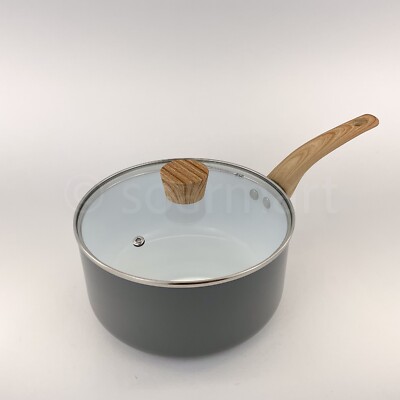 Masterclass Healthy Options Ceramic Cookware 3-qt- 8'' Saucepan With Lid