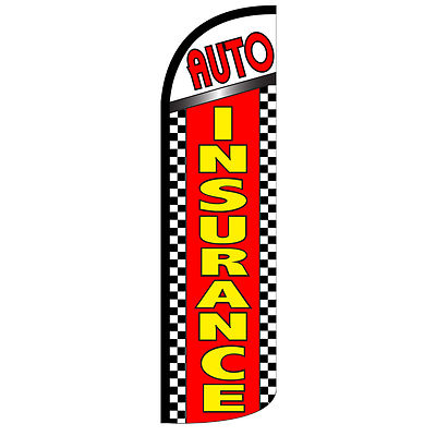 Auto Insurance Extra Wide Windless Swooper Flag