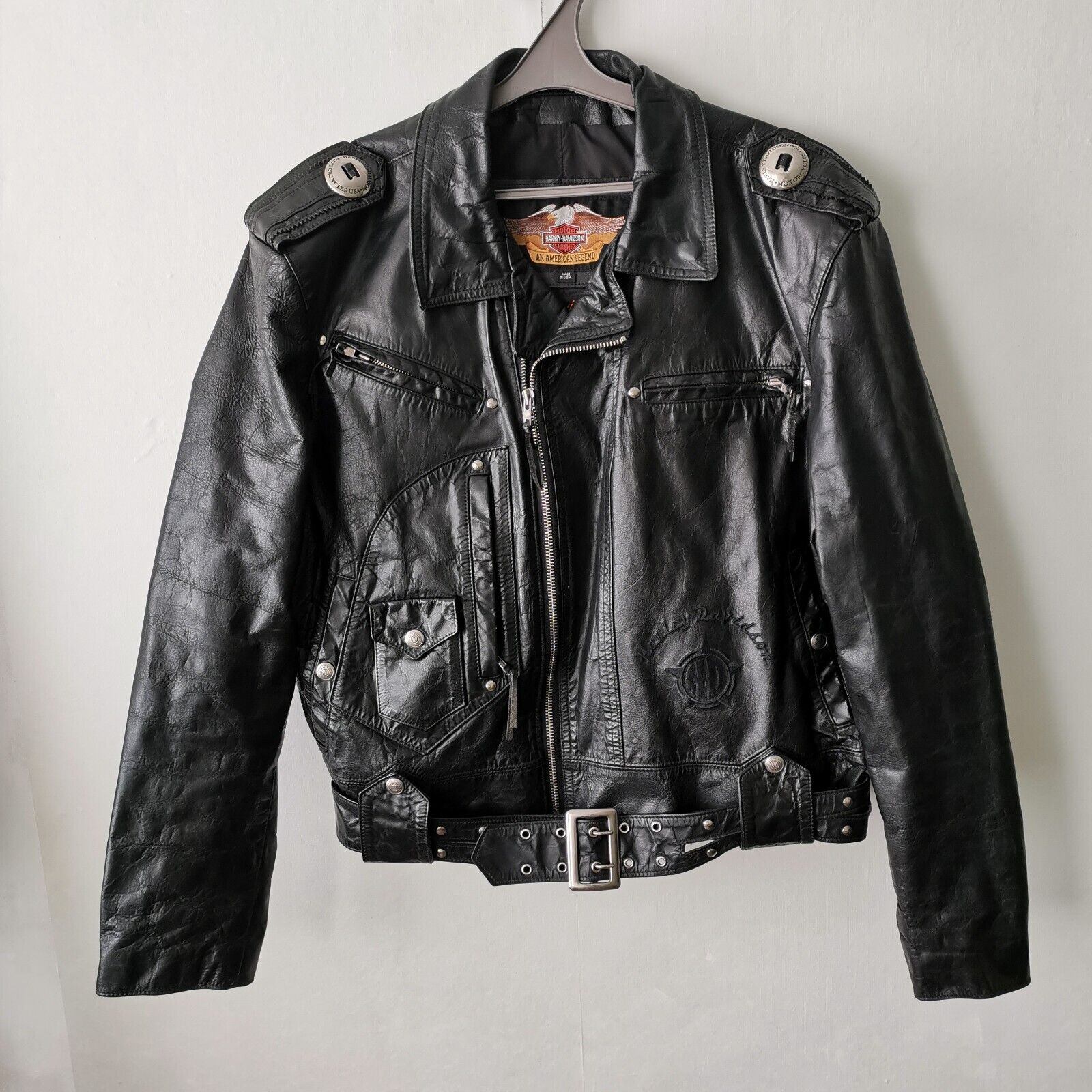 Vintage 80s 90s Harley Davidson Authentic Leather Biker Vintage 80s 90s Harley Davidson Authentic Leather Biker