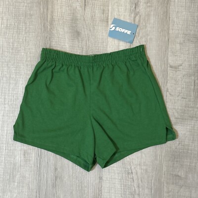 NWT Soffe Junior's Authentic Shorts Cheer Low Rise Shorts Size XS Kelly Green