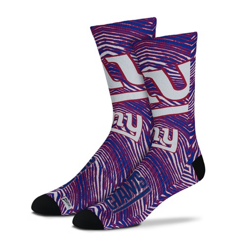 Zubaz By For Bare Feet Молодежные носки NFL New York Giants с зубчатым узором, один размер