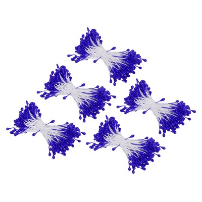 750Pcs 3mm Double Heads Flower Stamen Artificial Flower Stamen Pistil Dark Blue