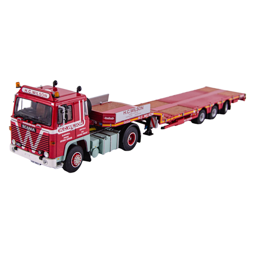 WSI 1/50 Scania 8x4 Lowloader 3ac 軍用 MAMMOET; SCANIA 8X4 + 3 AXLE LOWLOADER + BOOM PTC – Inconst