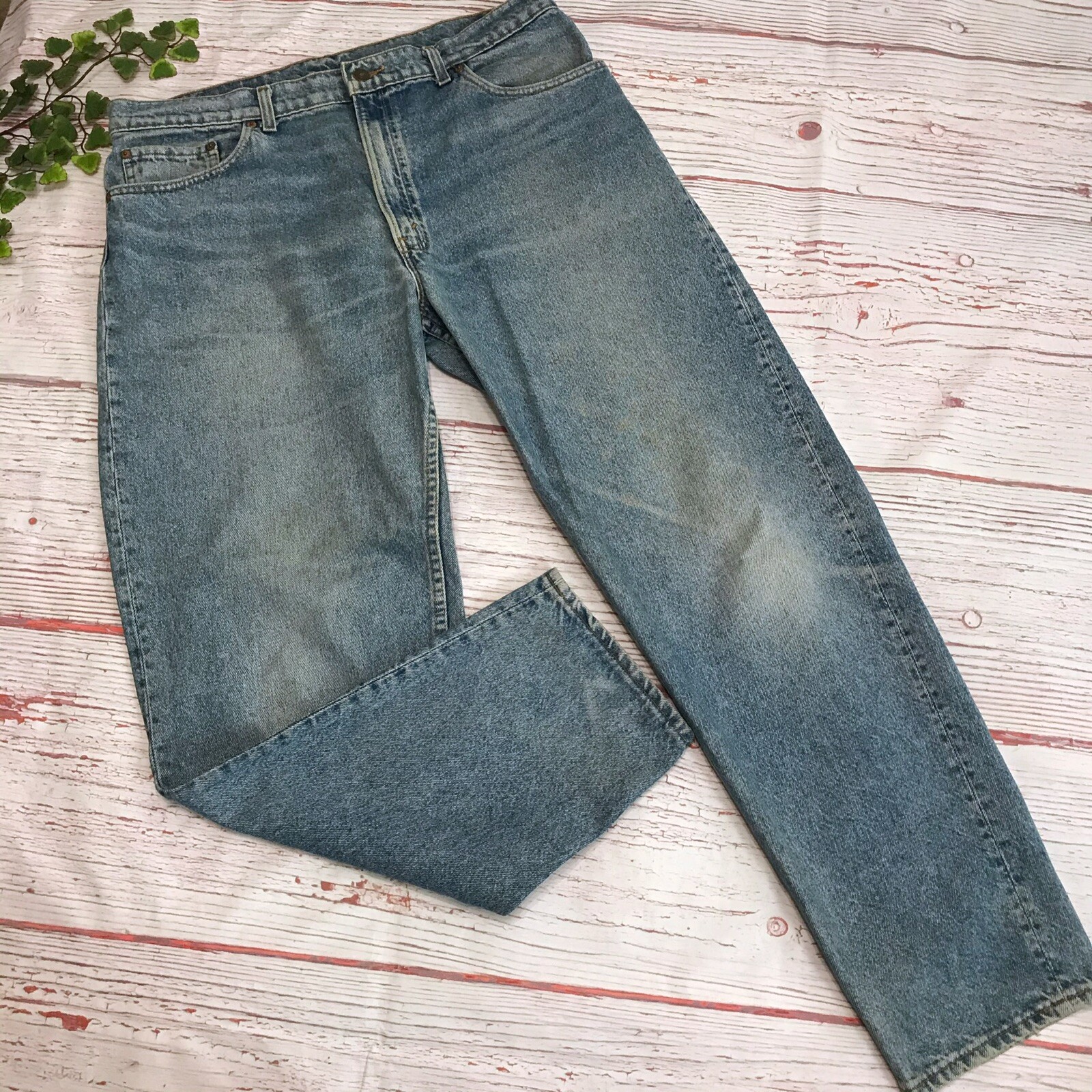 VTG LEVI'S Denim Blue Jeans Size W38 x L32 Made in USA Stone
