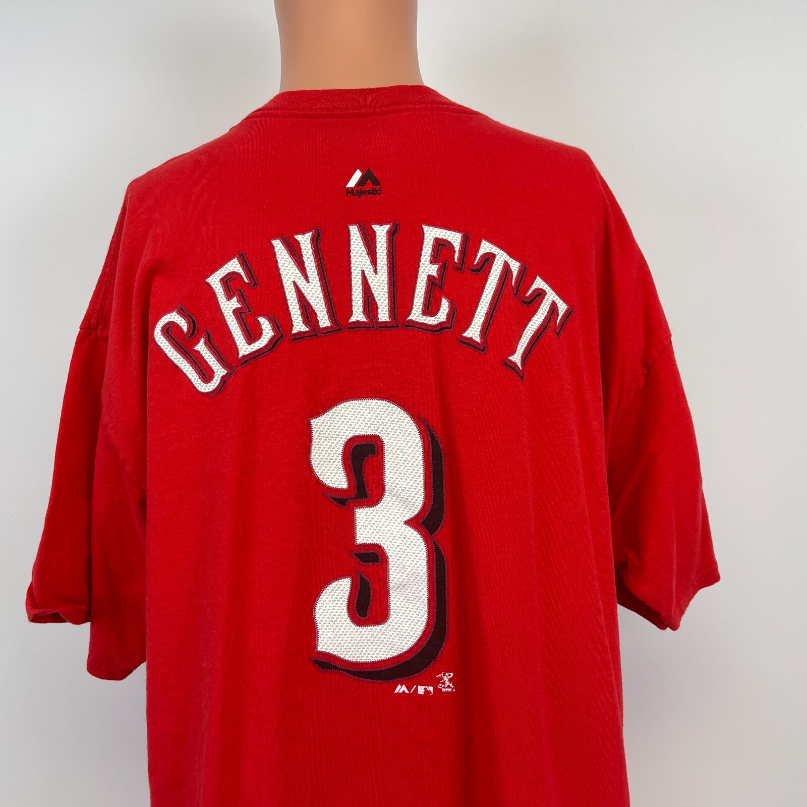 Majestic Scooter Gennett Cincinnati Reds Jersey T Shirt MLB