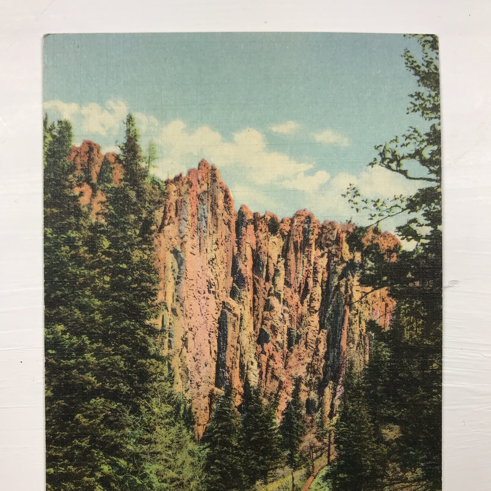 C. 1930s Palisades In Cimarron Canyon New Mexico NM Colored Vintage Postcard