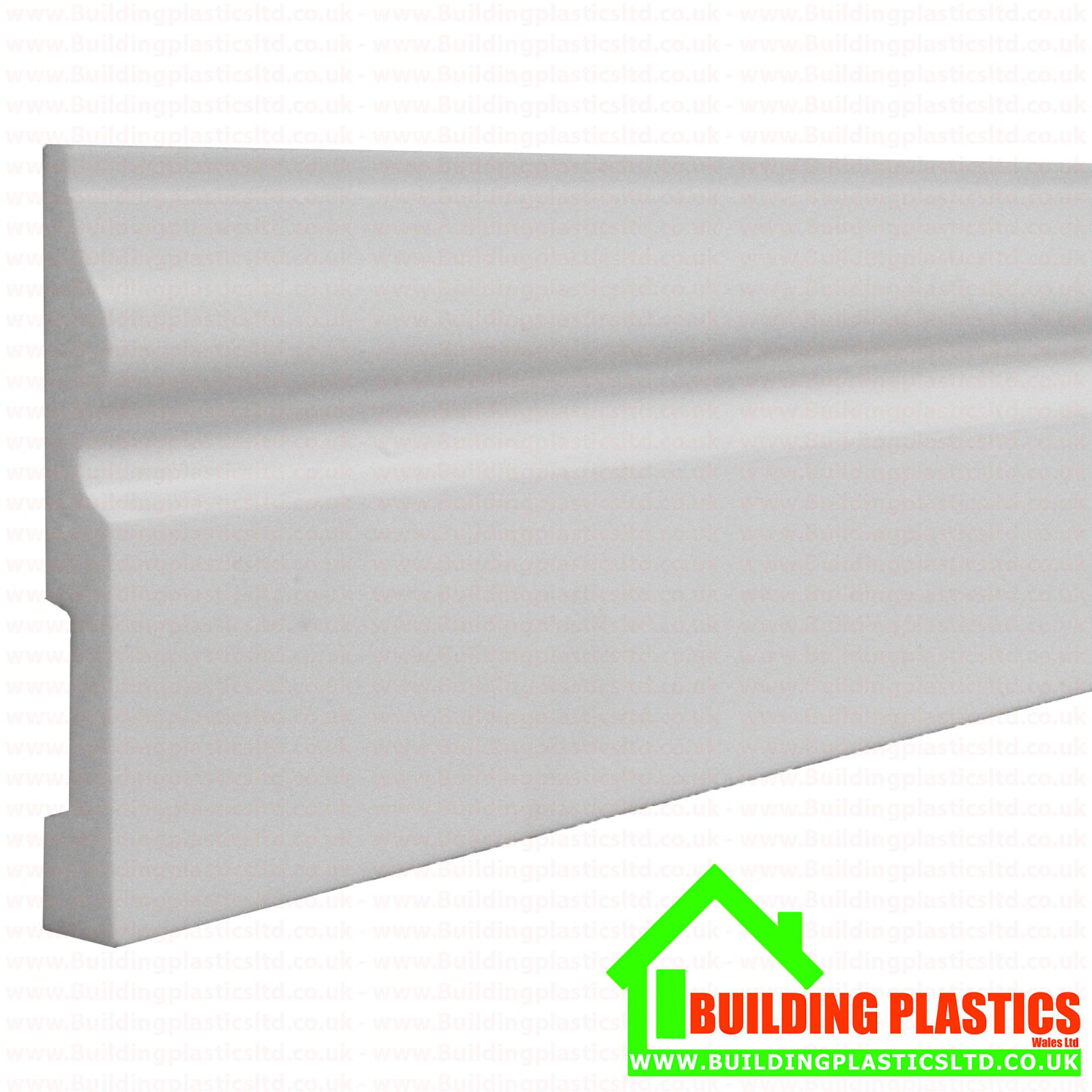 PLASTIC OGEE SKIRTING BOARD 100mm x 2.9 Metres LONG WHITE 4